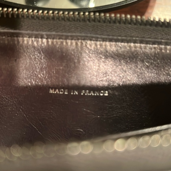 CHANEL Vintage Zip Around Wallet Gray/Blue - Picture 10 of 15